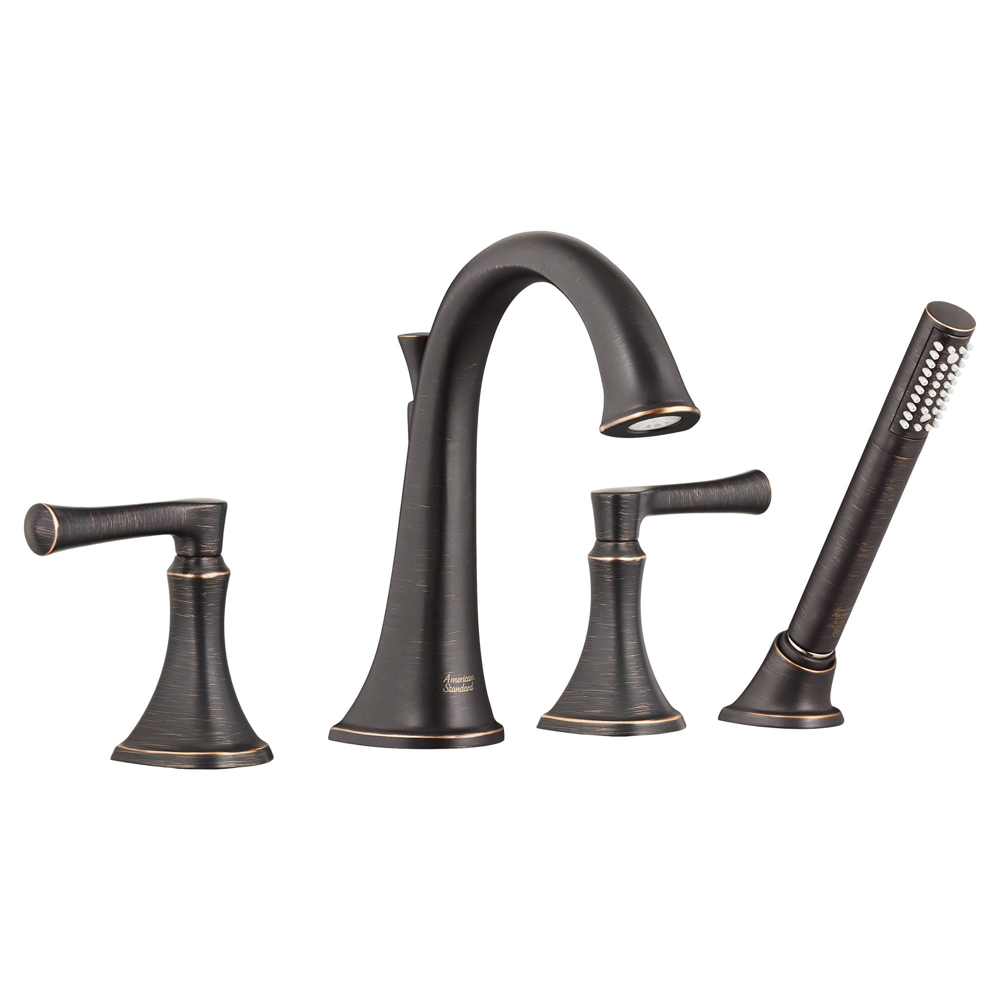 Estate Bathtub Faucet With Personal Shower for Flash Rough In Valve With Lever Handles LEGACY BRONZE